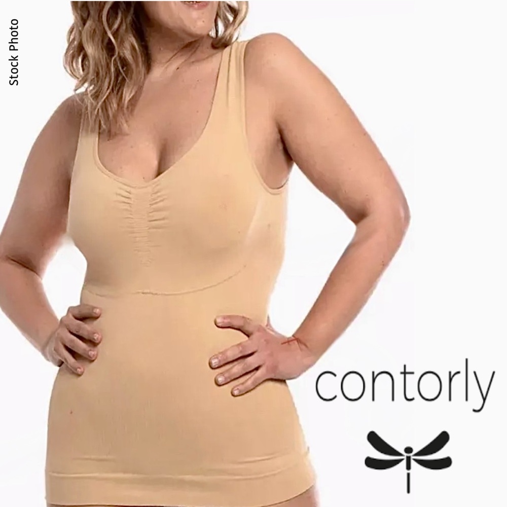 CONTORLY Cami Shaper Classic Beige Nude Shapewear Tank XXXL 3XL - Picture 15 of 17